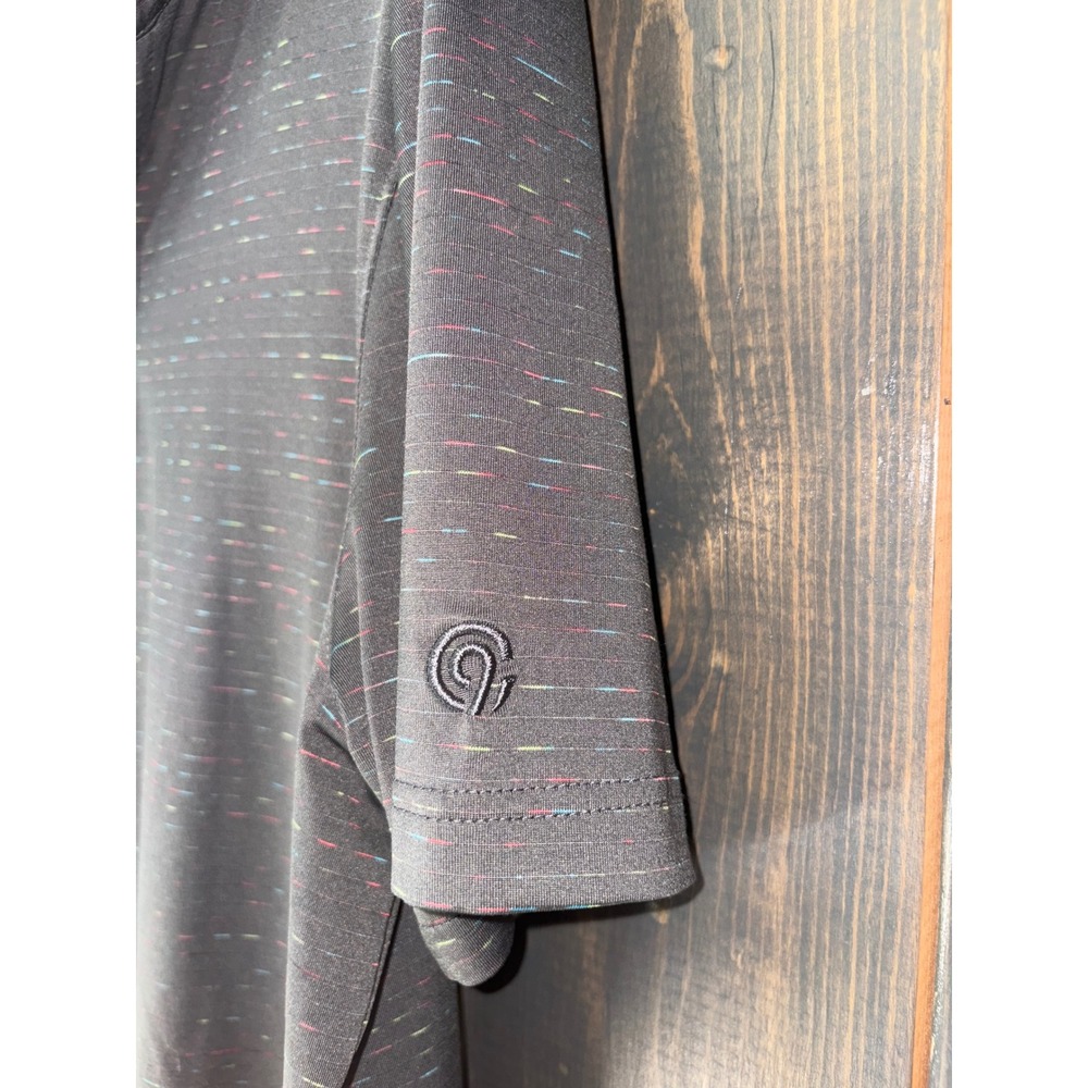 Champion Golf Polo Shirt Moisture Wicking Athletic Gray Striped Men's M - Picture 4 of 6